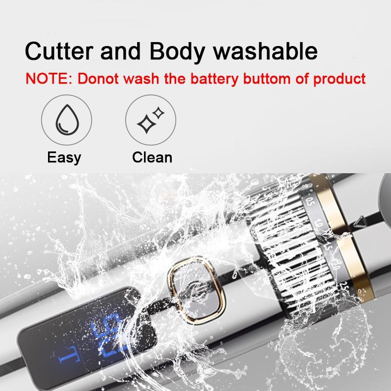Tông đơ Riwa chuyên nghiệp dùng pin Lithium với lưỡi thép gốm mỏng chống thấm nước 100-240V cho nam và trẻ em