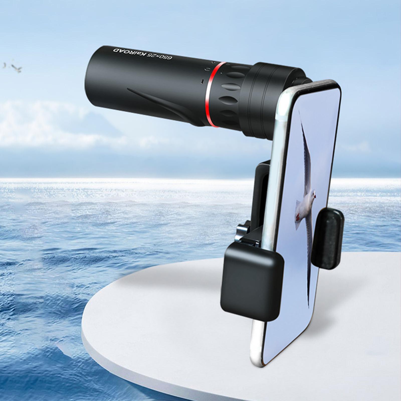 2000×24 Telescope Black Portable Telescope for Birds Watching Hiking Camping