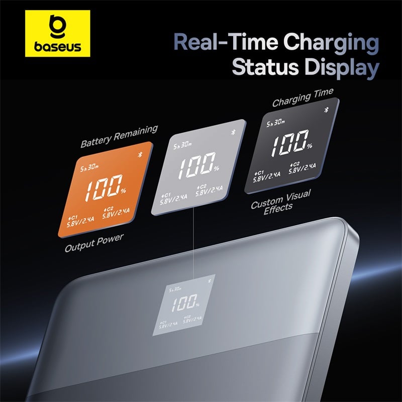 Pin Sạc Dự Phòng Baseus Blade2 Fast-Charging Power Bank with Digital Display Intelligent Edition 12000mAh 65W - Hàng chính hãng