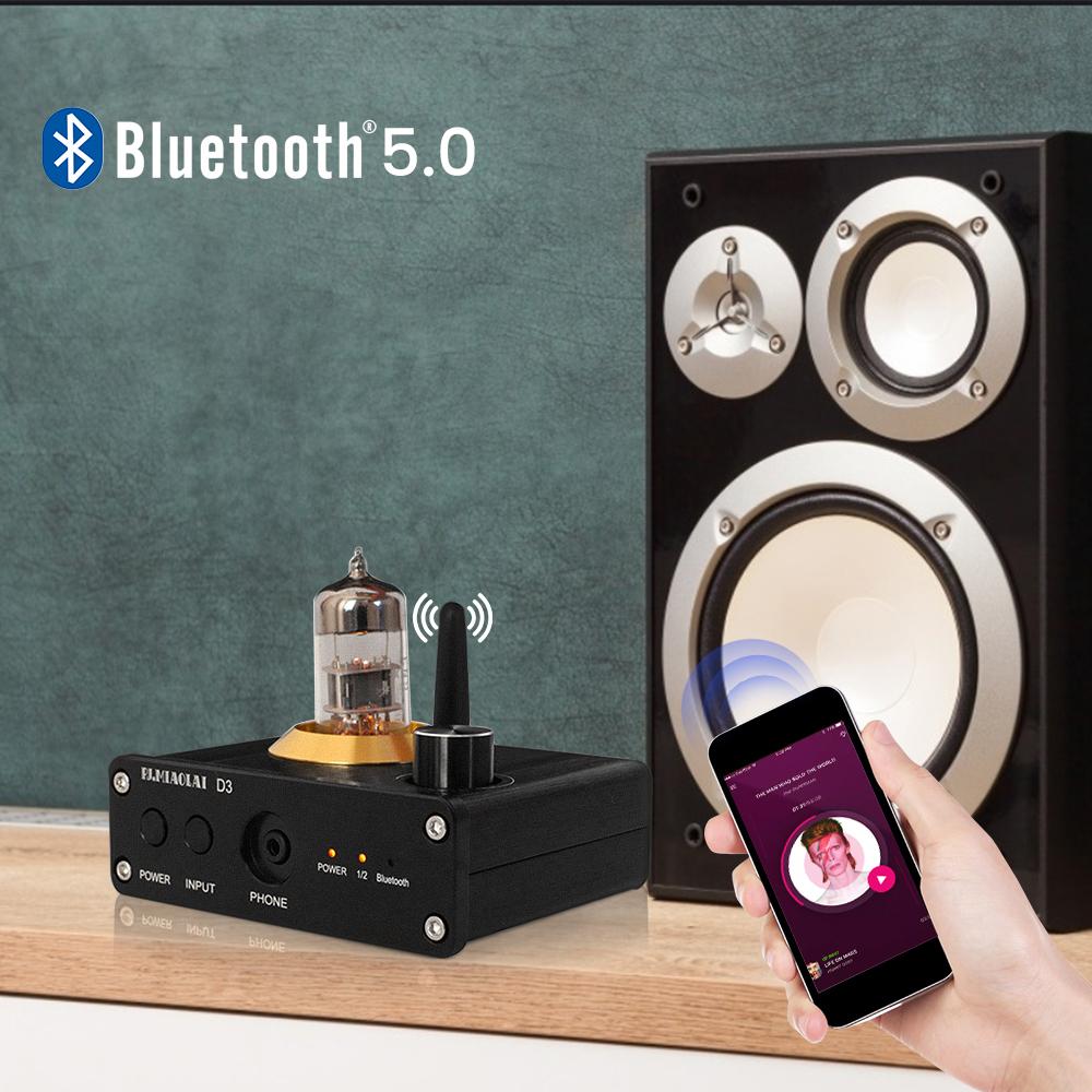PJ.MIAOLAI HiFi D3 Bluetooth 5.0 Mini Tube Fiber Coaxial 6N3N Bộ giải mã DAC Bộ thu âm thanh Bộ khuếch đại tai nghe Đầu vào đa âm thanh
