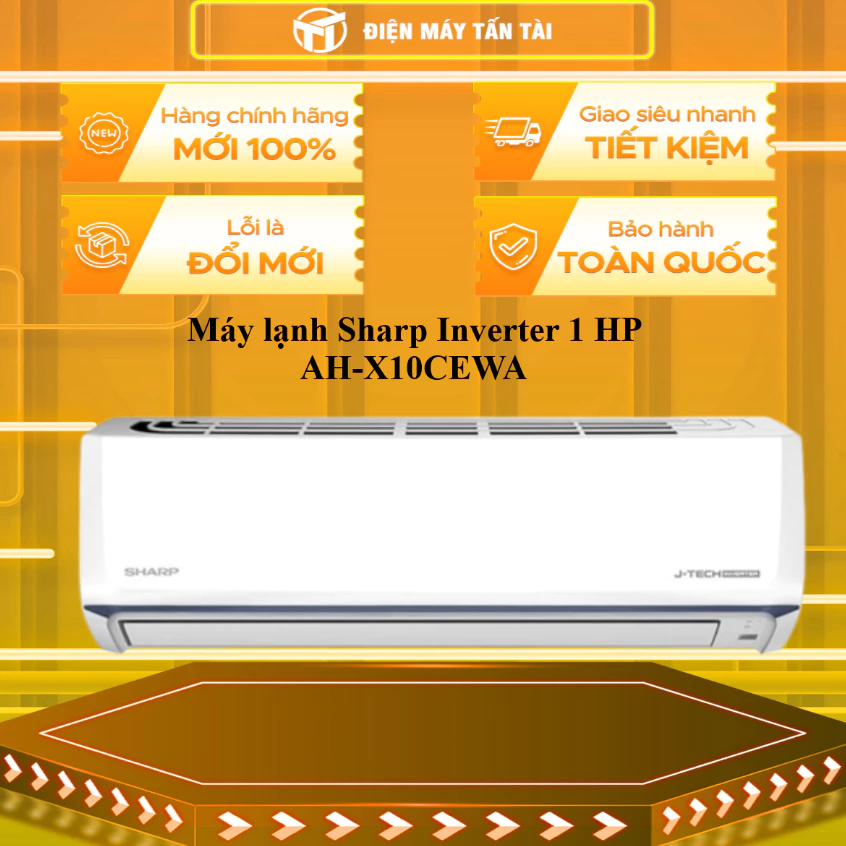 Máy lạnh Sharp Inverter 1 HP AH-X10CEWA - HÀNG CHÍNH HÃNG - CHỈ GIAO HCM