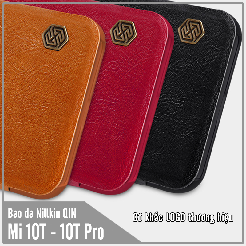 Bao da cho Xiaomi Mi 10T - Mi 10T Pro - Redmi K30S Nillkin Qin - Hàng Nhập Khẩu