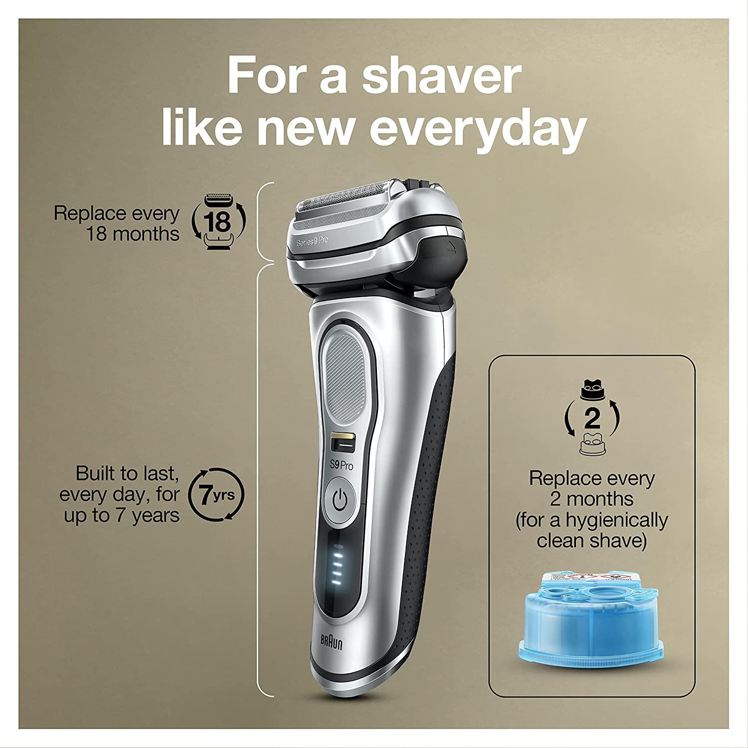 Máy Cạo Râu Nam Braun serie 9 Pro 9477cc, Máy Tông Đơ, Máy Tăng Đơ, Braun Shaver, 5 Lưỡi, Công Nghệ Sonic, Nhập Đức, BH 12 Tháng, Hàng Chính Hãng