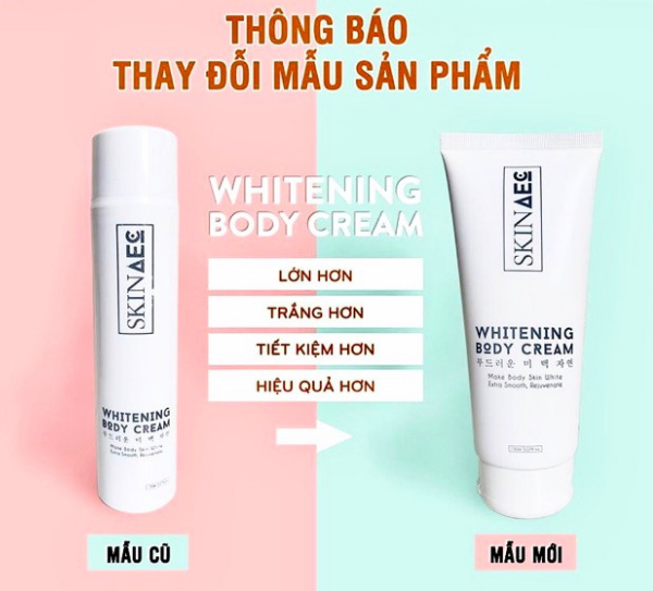 Combo Skin AEC Dưỡng Trắng Da Chuyên Sâu + Tặng Kem Dưỡng Trắng Da Skin AEC Sun Body Lotion Makeup