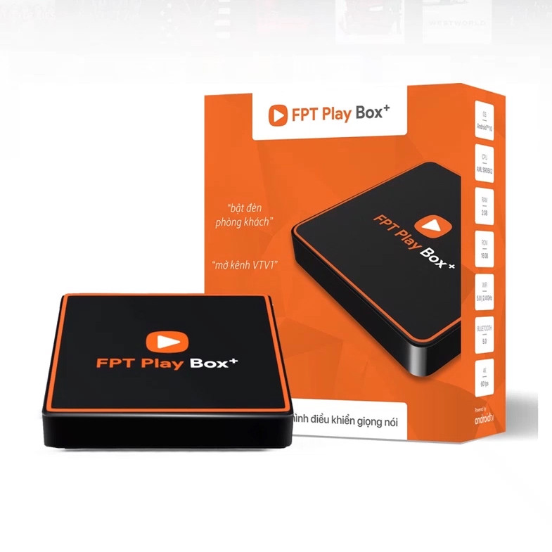 Android Tivi Box FPT Play Box+ 2020 2GB Hệ Điều Hành Android TV 10 Hỗ Trợ 4K Tích Hợp Điều Khiển Bằng Giọng Nói - Hàng Chính Hãng