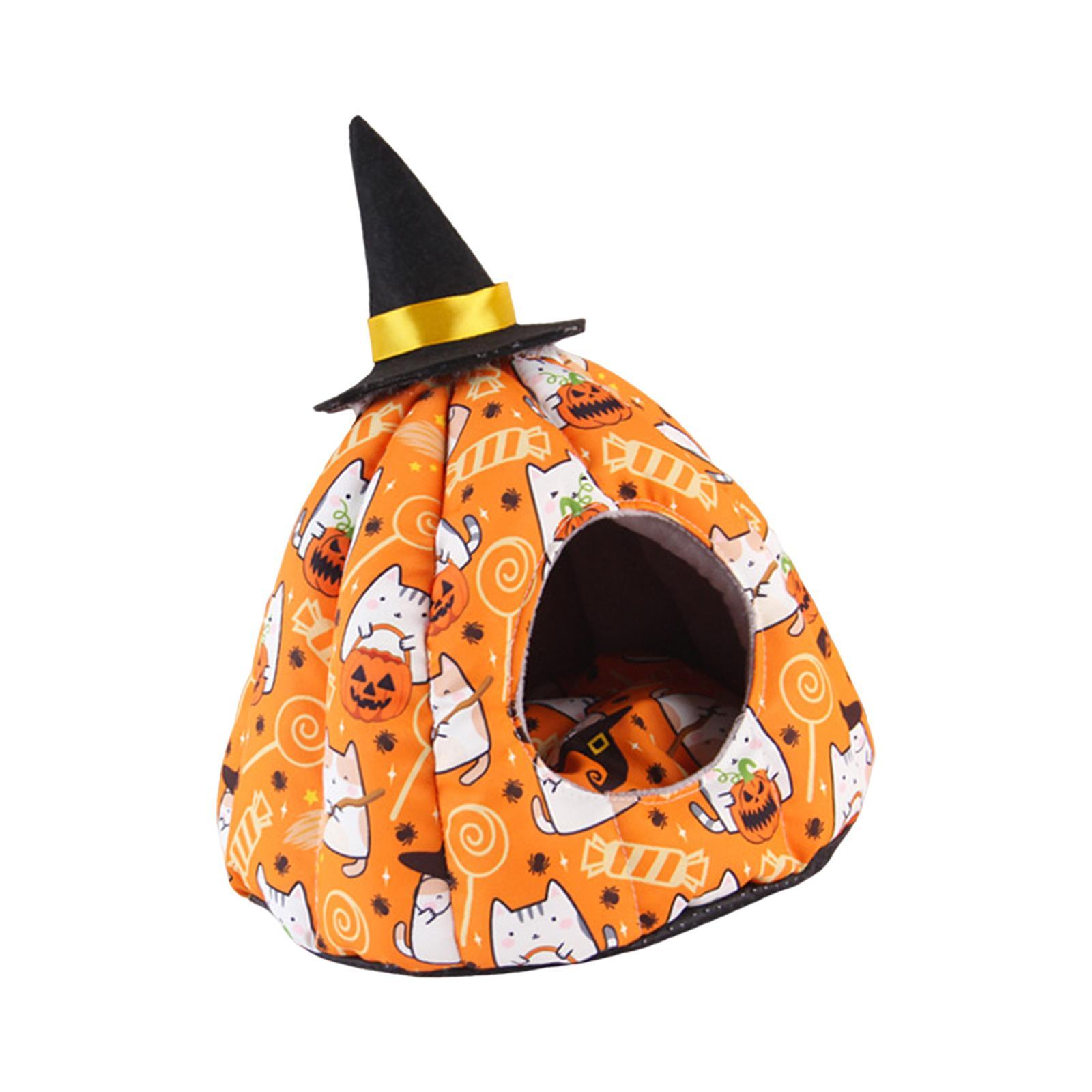 Halloween Pumpkin Nest, Nest House, Pet Accessories, Soft Sleeping Bed, Tent Cage Warm Bed Cave Tent for Hamster Small Pet, Animals Bird Hedgehog