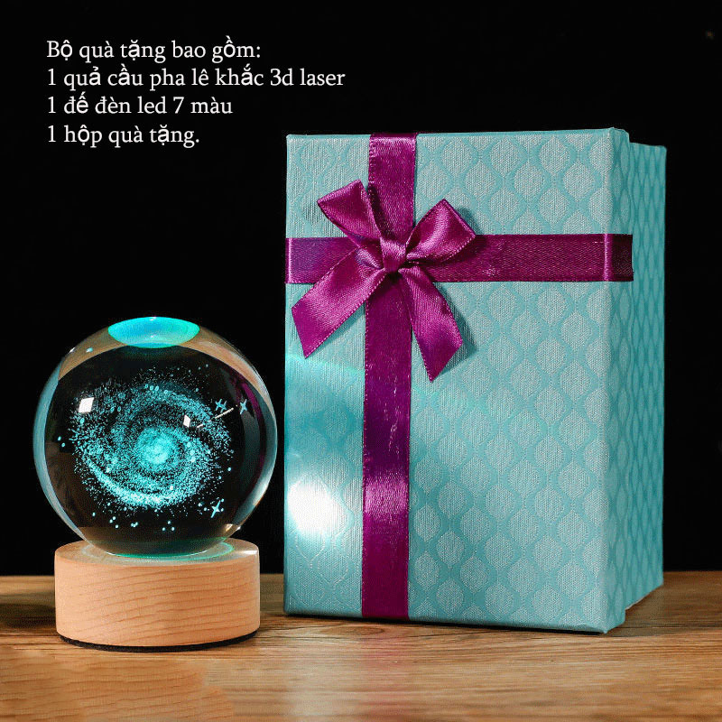 Bộ quà tặng Quả cầu pha lê 12 cung hoàng đạo