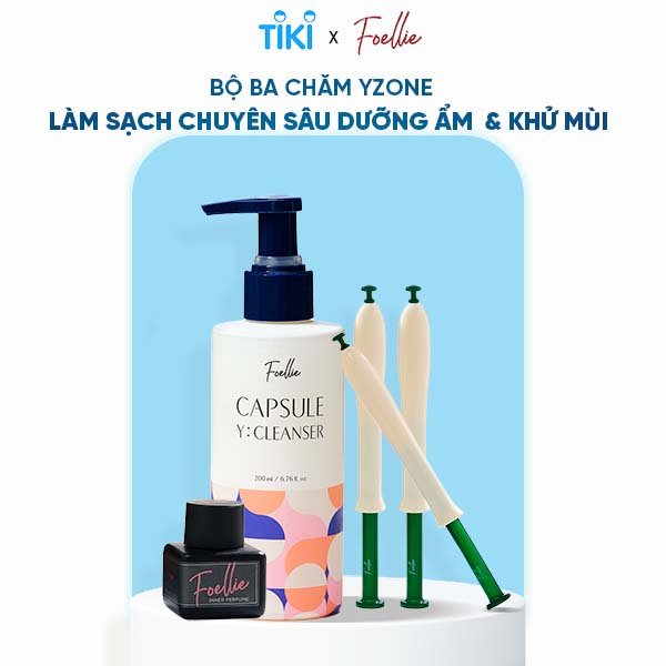 Bộ Ba Sản Phẩm Chăm Sóc Toàn Diện Vùng Chữ Y Làm Sạch Dưỡng Ẩm Khử Mùi FOELLIE Perfume &amp; MultiCare Gel &amp; Feminine Wash