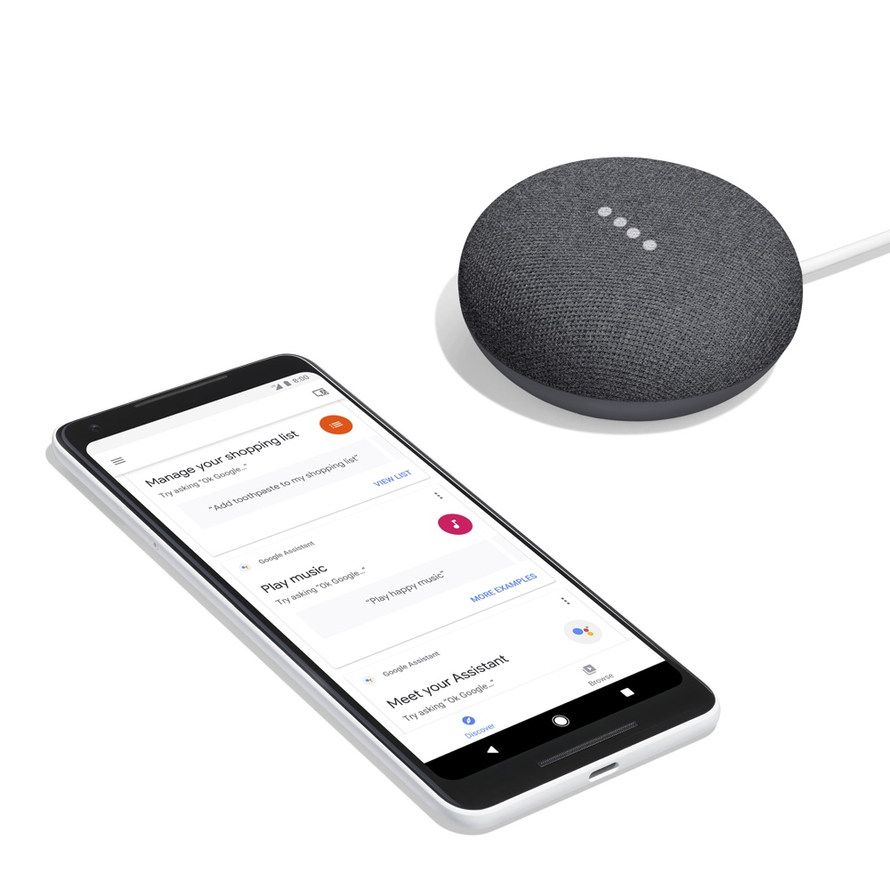 Loa thông minh trích hợp trợ lí ảo Google Home Mini (Charcoal) - Hàng Nhập Khẩu