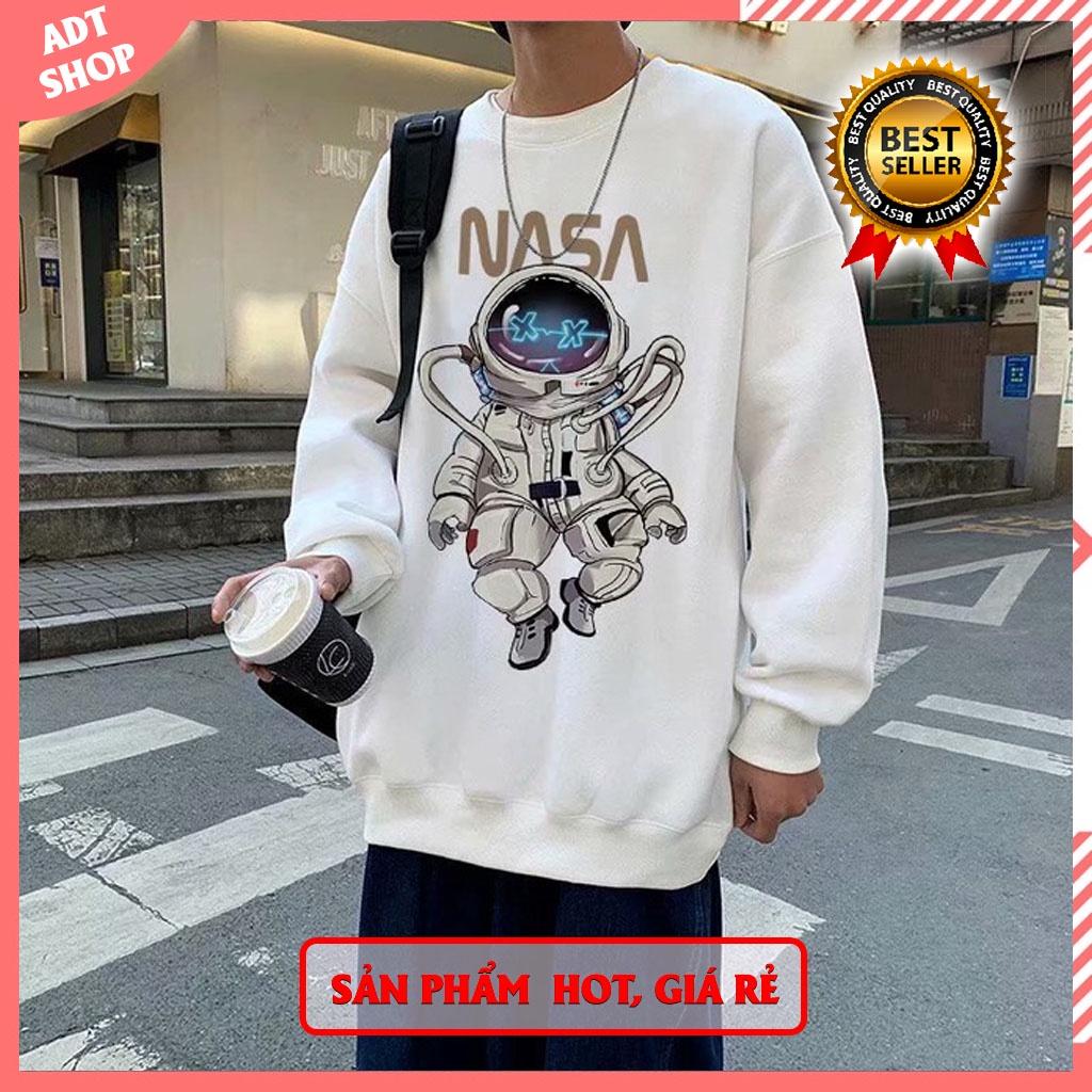 Áo sweater nỉ bông unisex form rộng phi hành gia D67 độc đẹp giá rẻ