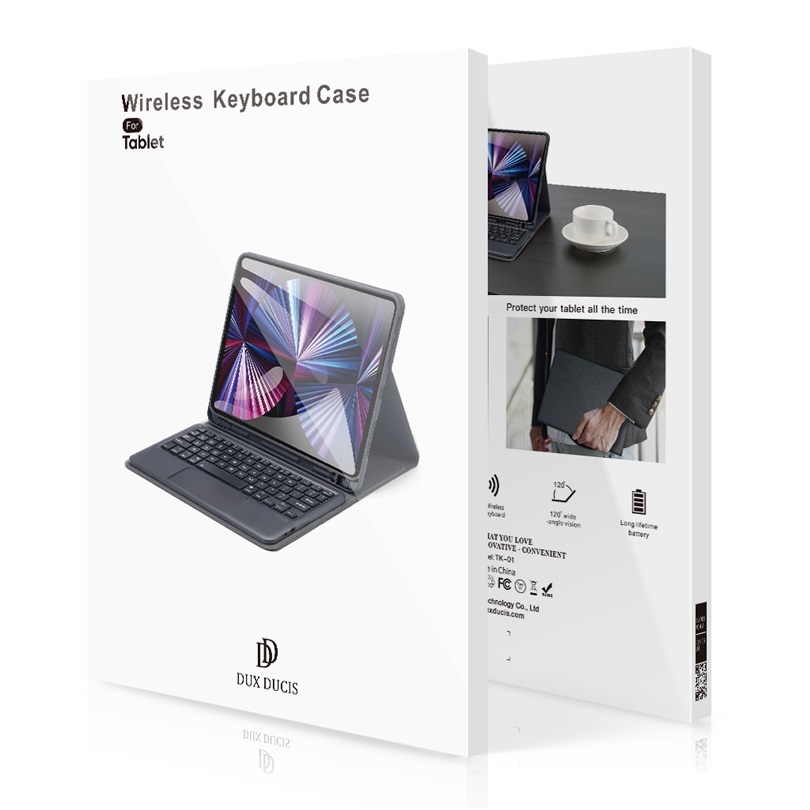 Bao da kèm bàn phím cho iPad Pro 11 2020 chính hãng Dux Ducis có bàn di chuột TrackPad, có ngăn để bút - Hàng chính hãng