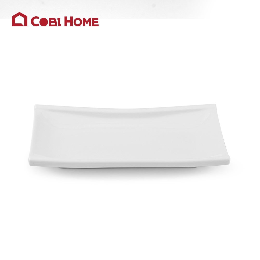 Dĩa nhựa melamine màu trắng, dĩa bàn ăn bằng nhựa melamine cao cấp