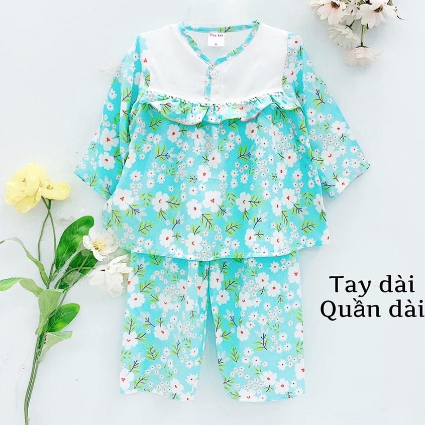 Bộ TOLE, LANH TAY DÀI BE GÁI - chất vải tole, lanh 2 da mềm , mịn không co rút từ 8-37kg