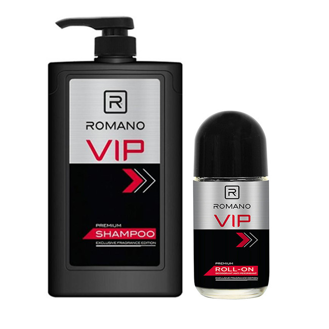 Combo Dầu gội Romano Vip 650ml+ Lăn khử Mùi Vip 50ml