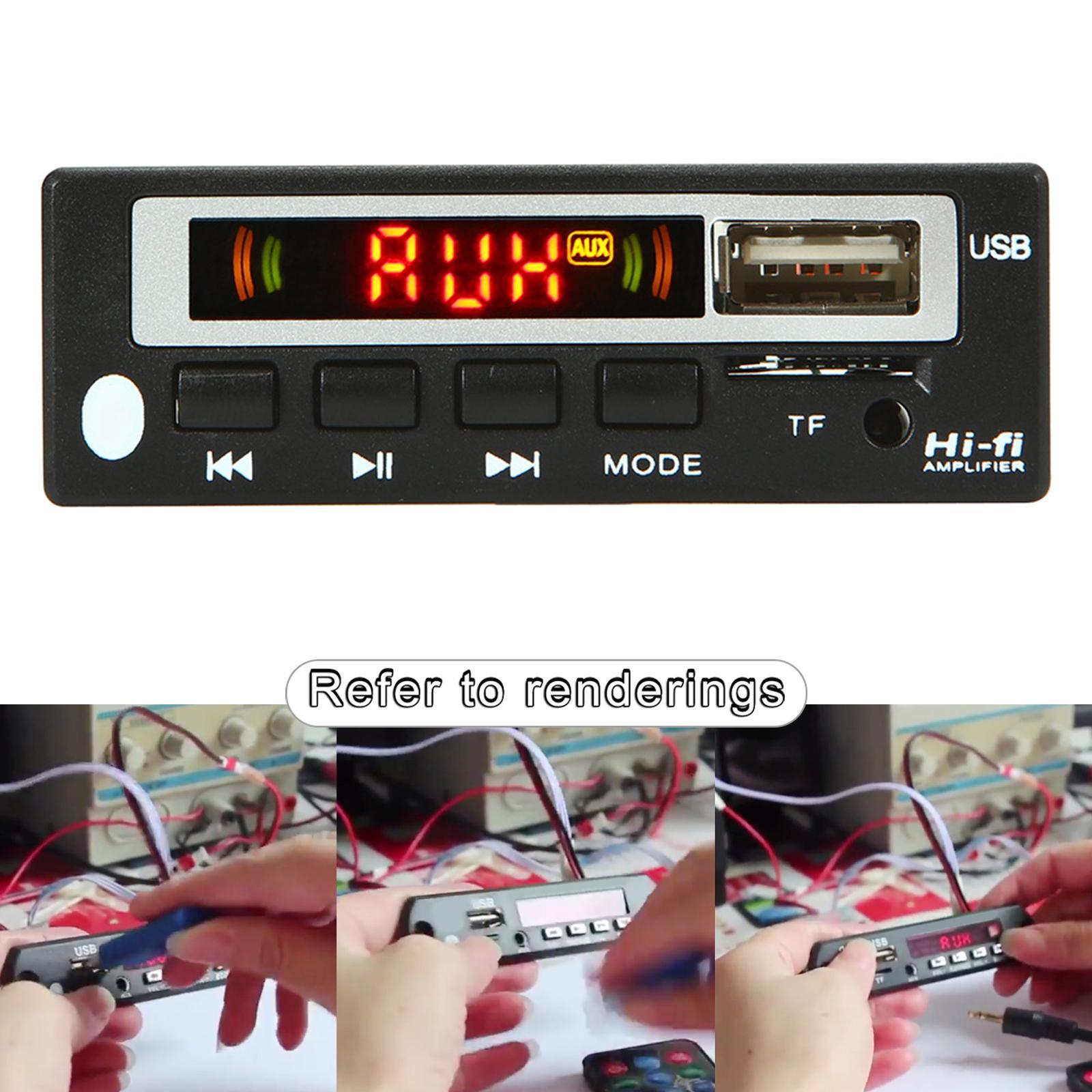 Decode Board Support USB Interface U Disk Support MP3/WMA/WAV Format with Digital Tube Display Wireless Bluetooth Audio Player Audio Module 12V