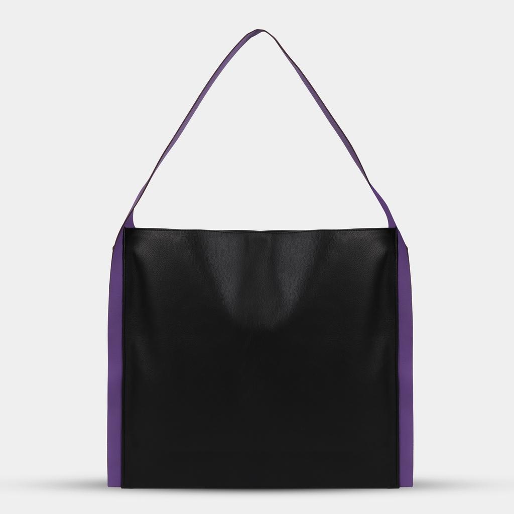 Túi xách PAPER Tote Bag màu đen phối dây tím - CHAUTFIFTH