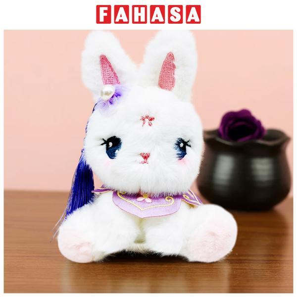Móc Khóa Thú Bông White Rabbit - HGT-18 - Màu Tím