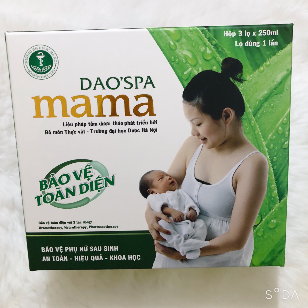 Nước tắm thảo dược cho Mẹ sau sinh Dao'Spa Mama (hộp 3 chai)