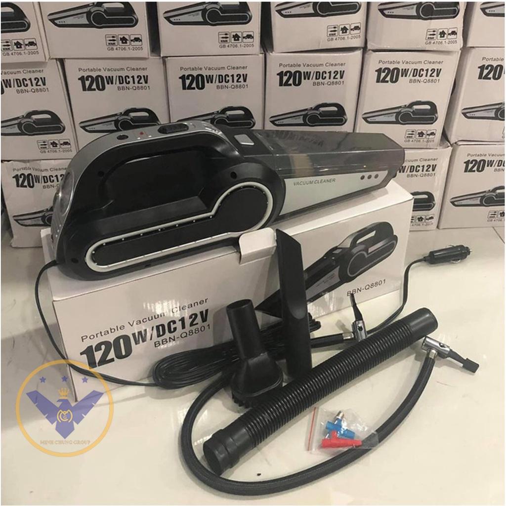 Máy hút bụi ô tô cầm tay kèm bơm lốp mini đa năng 4 in 1