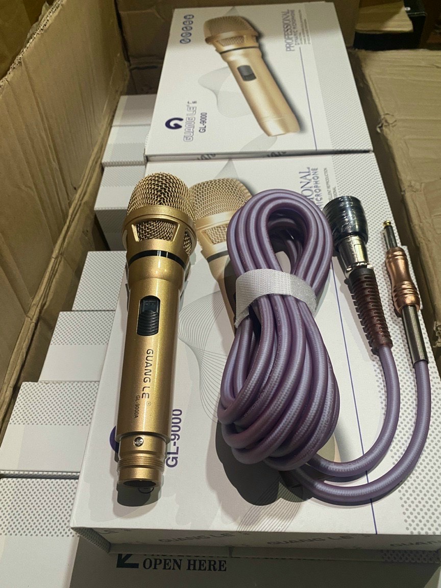 Micro GUANG LE GL-9000 mic có dây Micro có dây hát Karaoke  Chuyên Nghiệp hát gia đình loại bỏ tạp âm