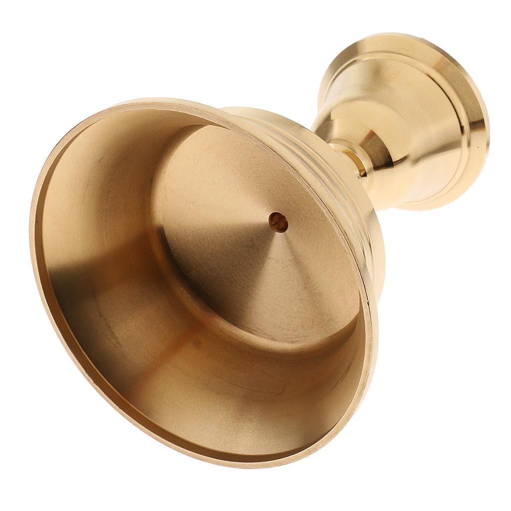 Copper Candle Ghee Lamp Holder Brass Oil Lamp Buddhist Supply Caliber 9.5cm