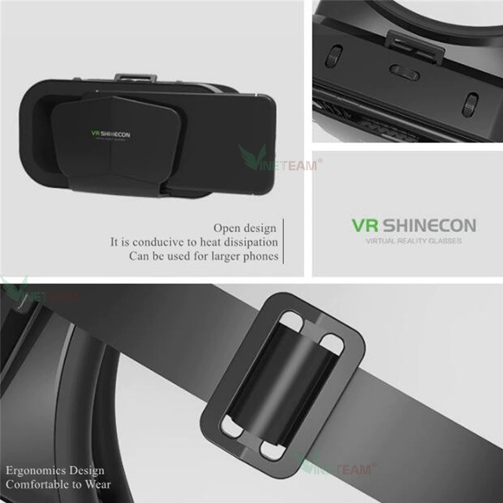 Kính thực tế ảo Shinecon VR G07E - Phiên bản năm 2019 - Thấu kính Bluelens