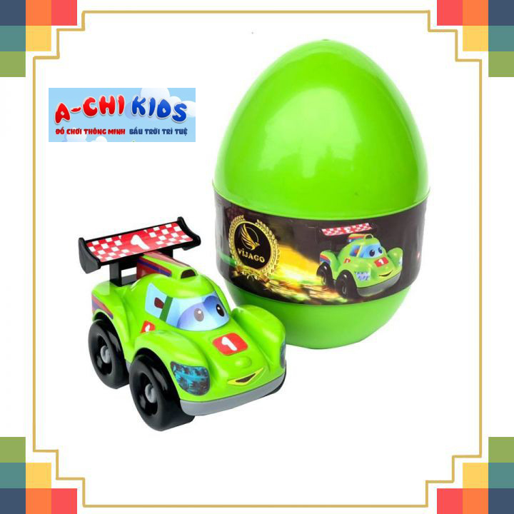 Đồ Chơi Bóc Trứng Lắp Ghép Mô Hình Xe Đua - Trứng Khồng Lồ Loại Lớn Bằng Nhựa An Toàn Cho Bé Vui Chơi
