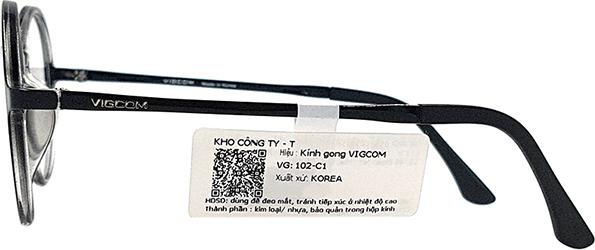 Gọng Kính Thời Trang Vigcom VG102 C1 (52/19/140)