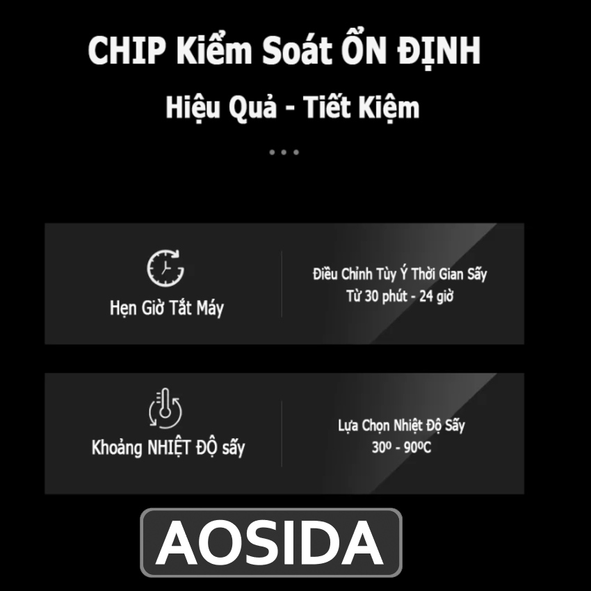 Máy sấy thực phẩm công nghiệp thương hiệu cao cấp AOSIDA SS-24H 24 khay - Dung tích 215L - Hàng nhập khẩu