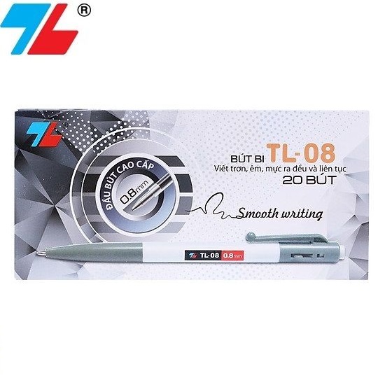 Hộp 20 cây bút bi Thiên Long TL-08 ngòi 0.8mm