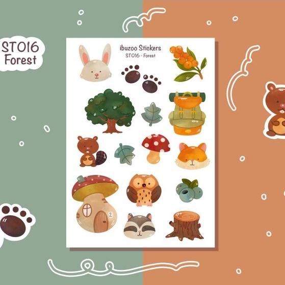 Sticker sheet forest - chuyên dán, trang trí sổ nhật kí, sổ tay | Bullet journal - Unim033