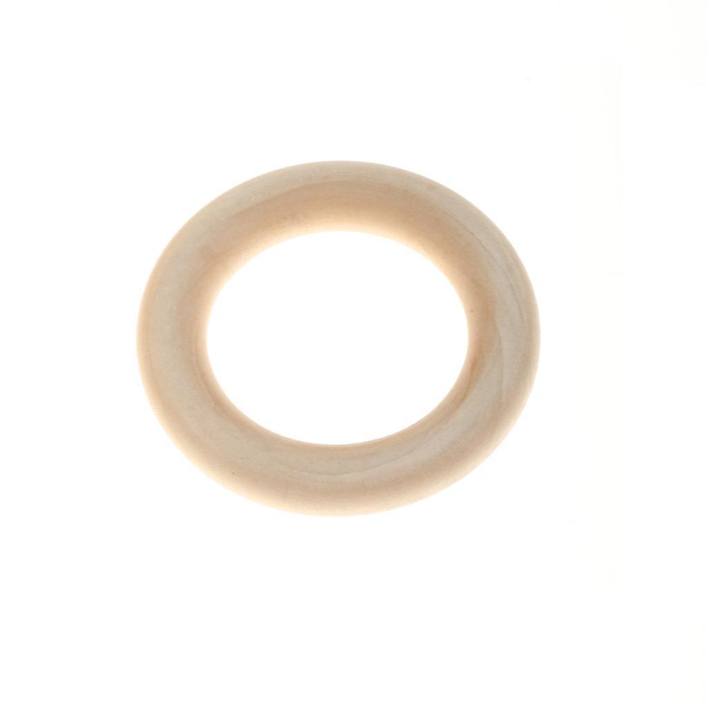 20 pieces lot 5.5cm Wood Ring Blank Loop Material DIY Painting Accessories