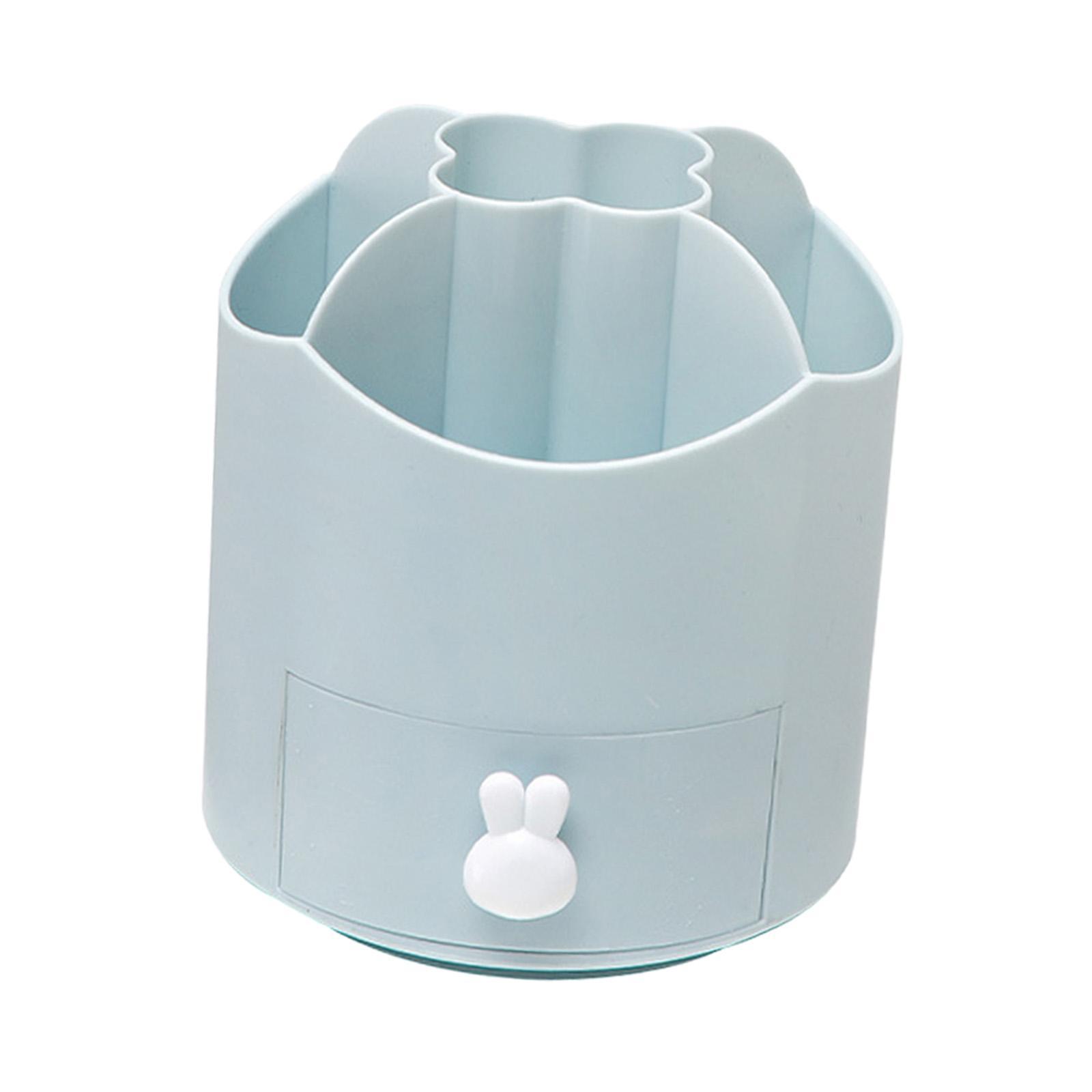 360 Degree Rotating Pencil Pen Holder Desktop Stationery Organizer Storage Box Desktop Storage Organizer for Card Stationery Office Supplies