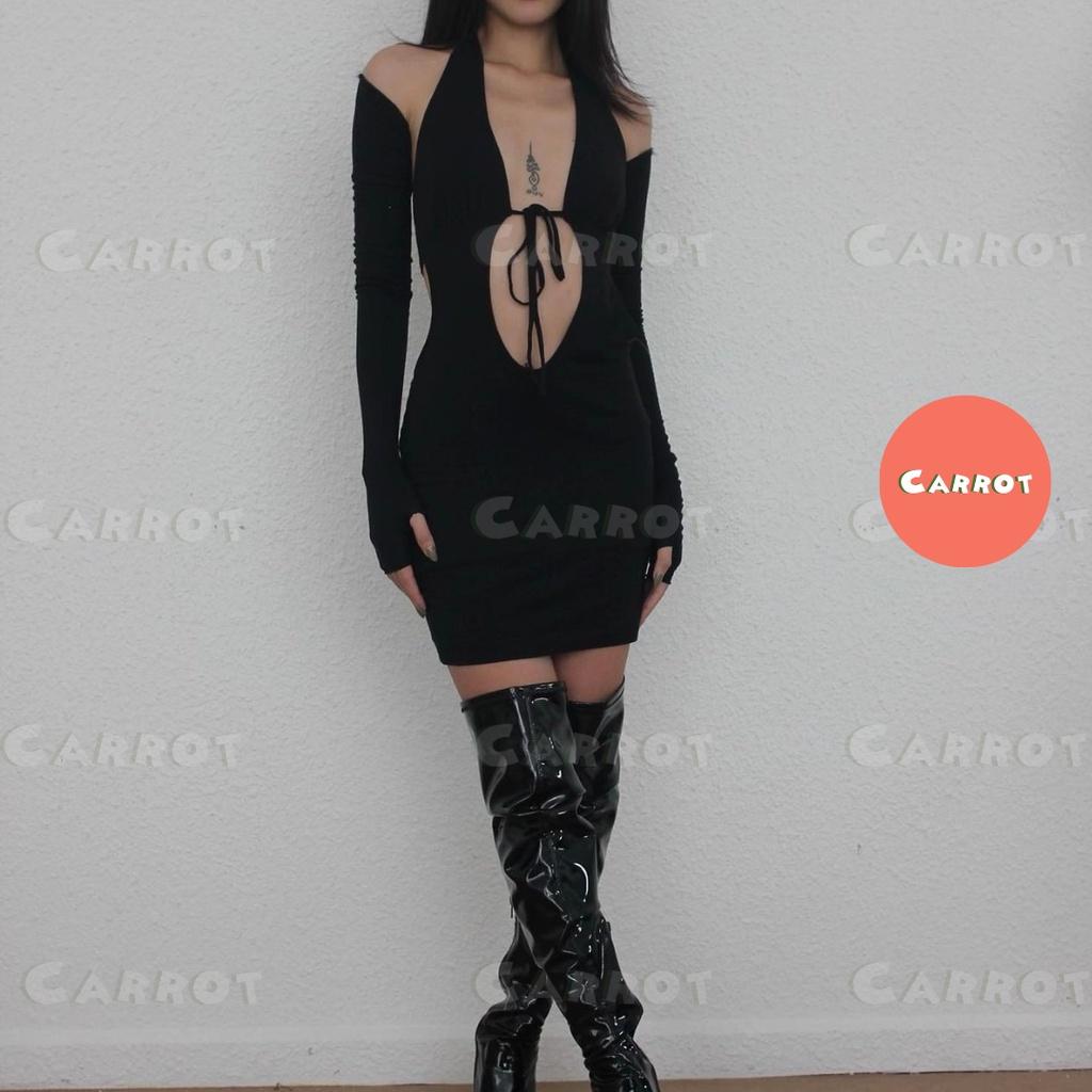 Đầm body thiết kế tặng kèm tay áo sexy chất thun cao cấp co giãn đi tiệc carrotxinhdep
