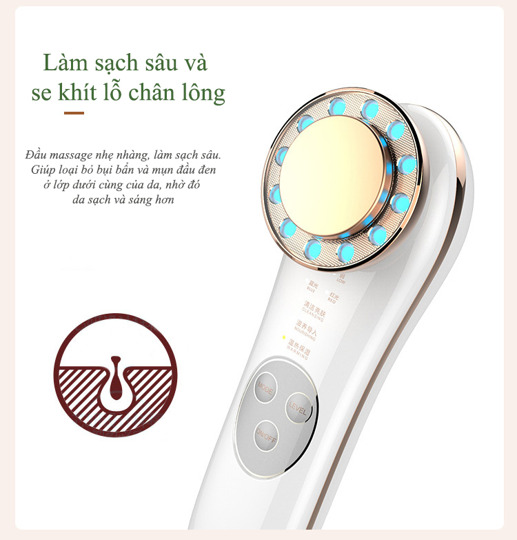 Hình ảnh Máy Massage Mặt Đa Năng INFACE SONIC Sử Dụng Ion Nâng Cơ Điện Di Tinh Chất Mát xa, Làm Sạch, Trẻ Hóa Chăm Sóc Da Mặt Toàn Diện- HÀNG CHÍNH HÃNG