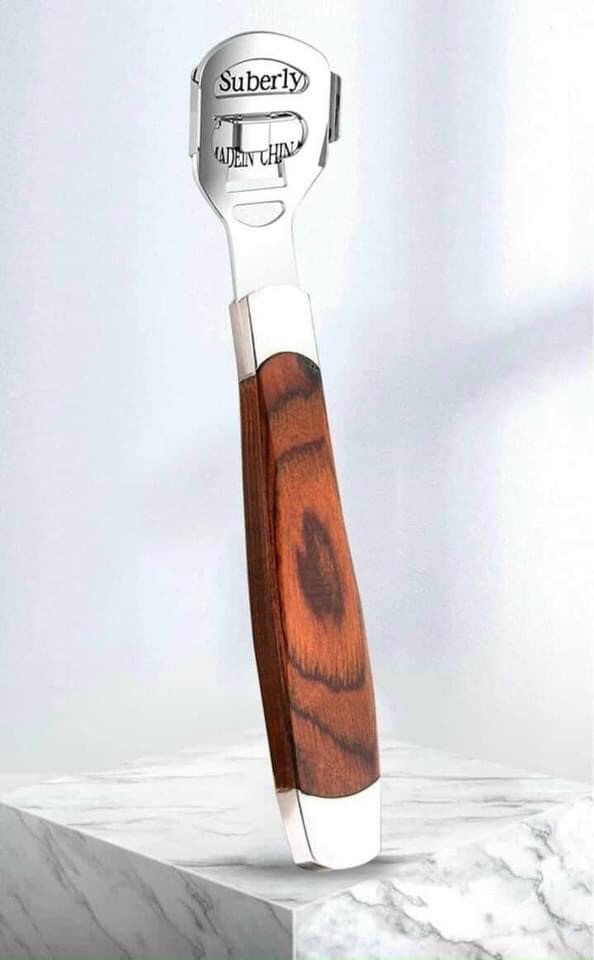 Dụng Cụ Mài, Chà Gót Chân Tẩy Da Chết Inox Cao Cấp kèm 20 dao cạo thay thế