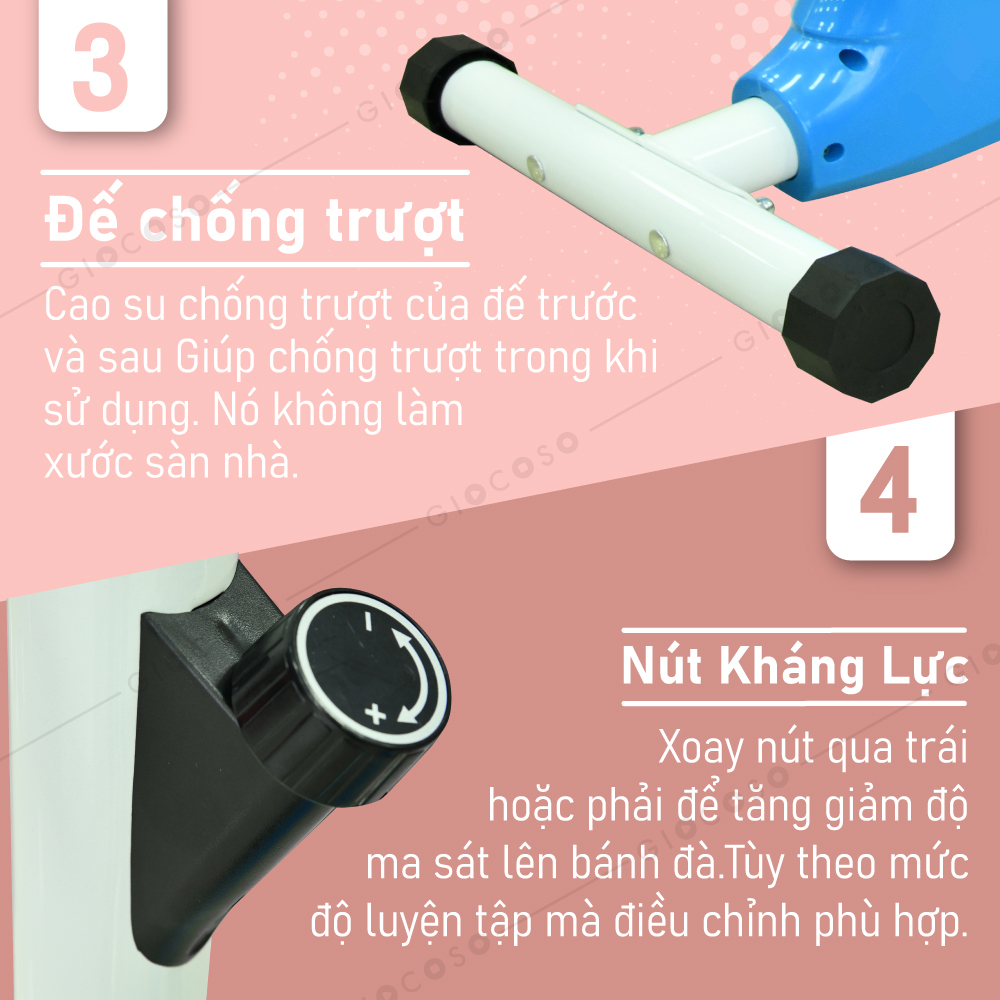 Bg Xe đạp tập thể dục trong nhà Mẫu YS02 BLACK mới 2021