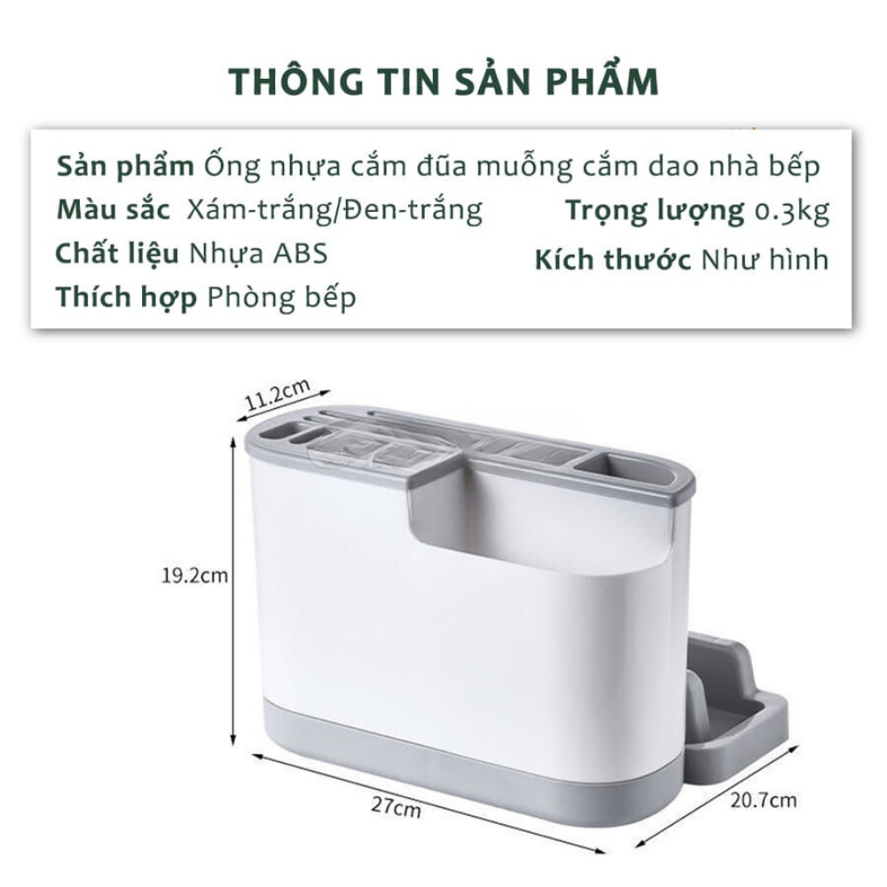 Khay Kệ Để Dao Thớt Hộp Ống Đựng Đũa Muỗng Kết Hợp Giá Để Úp Thớt Nắp Vung Để Đồ Nhà Bếp - HÀNG CHÍNH HÃNG MINIIN