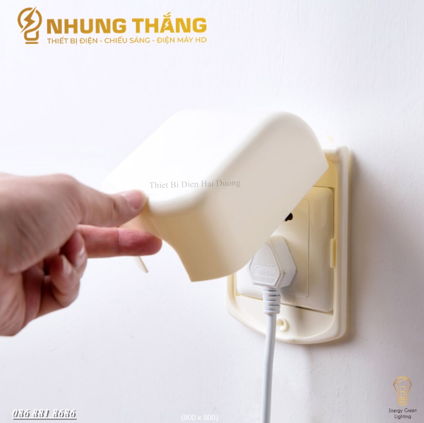 Nắp Đậy Ổ Cắm Điện - An Toàn , Bảo Vệ Trẻ Nhỏ - Chống Thấm Nước, Chống Bụi Bẩn, Chống Giật