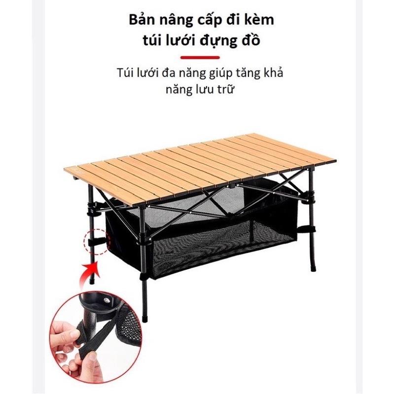 Bàn gấp dã ngoại BSWOLF, cắm trại, picini Chất liệu hợp kim nhôm bền bỉ, thẩm mỹ. Size: 95x55x50cm