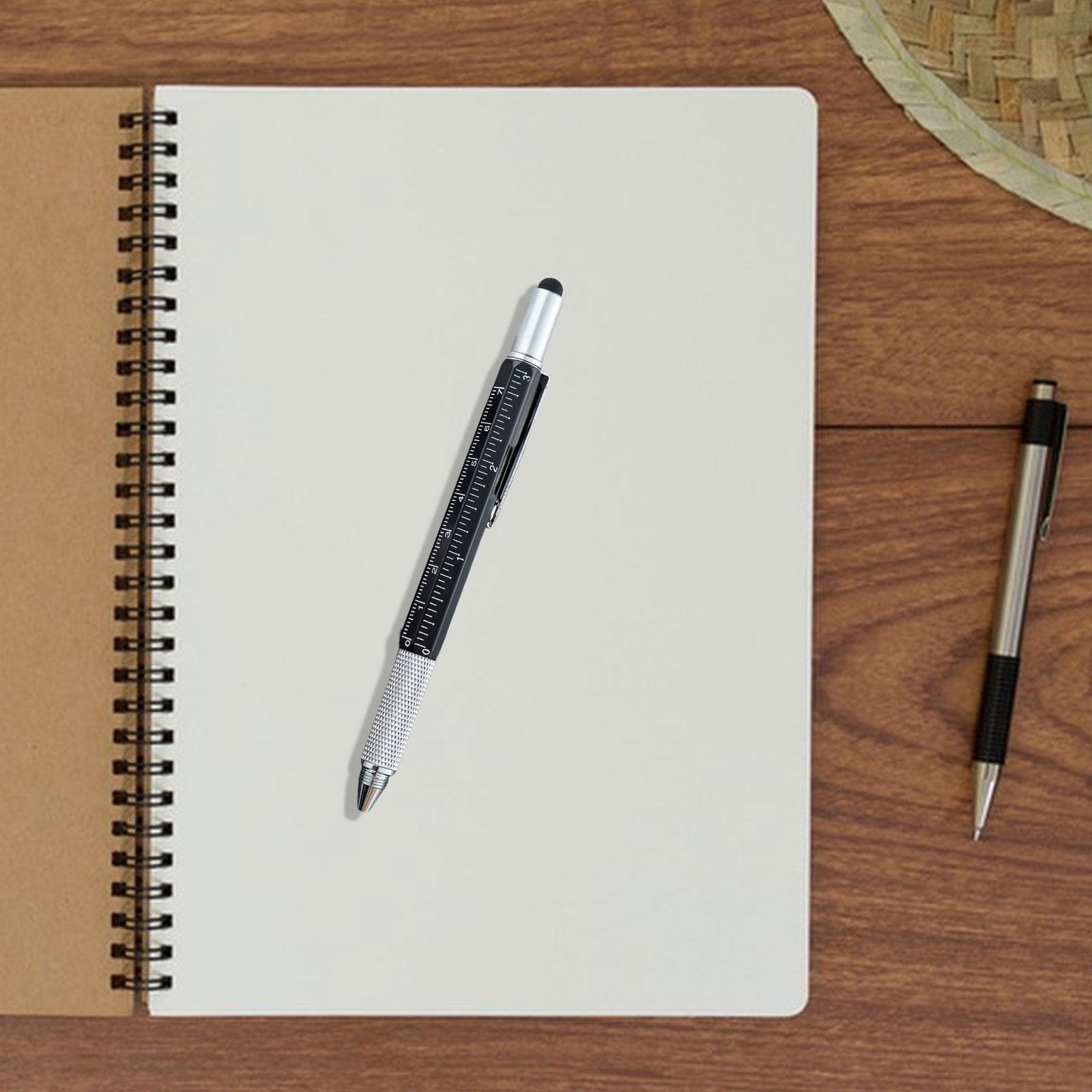 Multitool Pen Gift Pen for Men Level Gauge Touch Screen Stylus Ruler