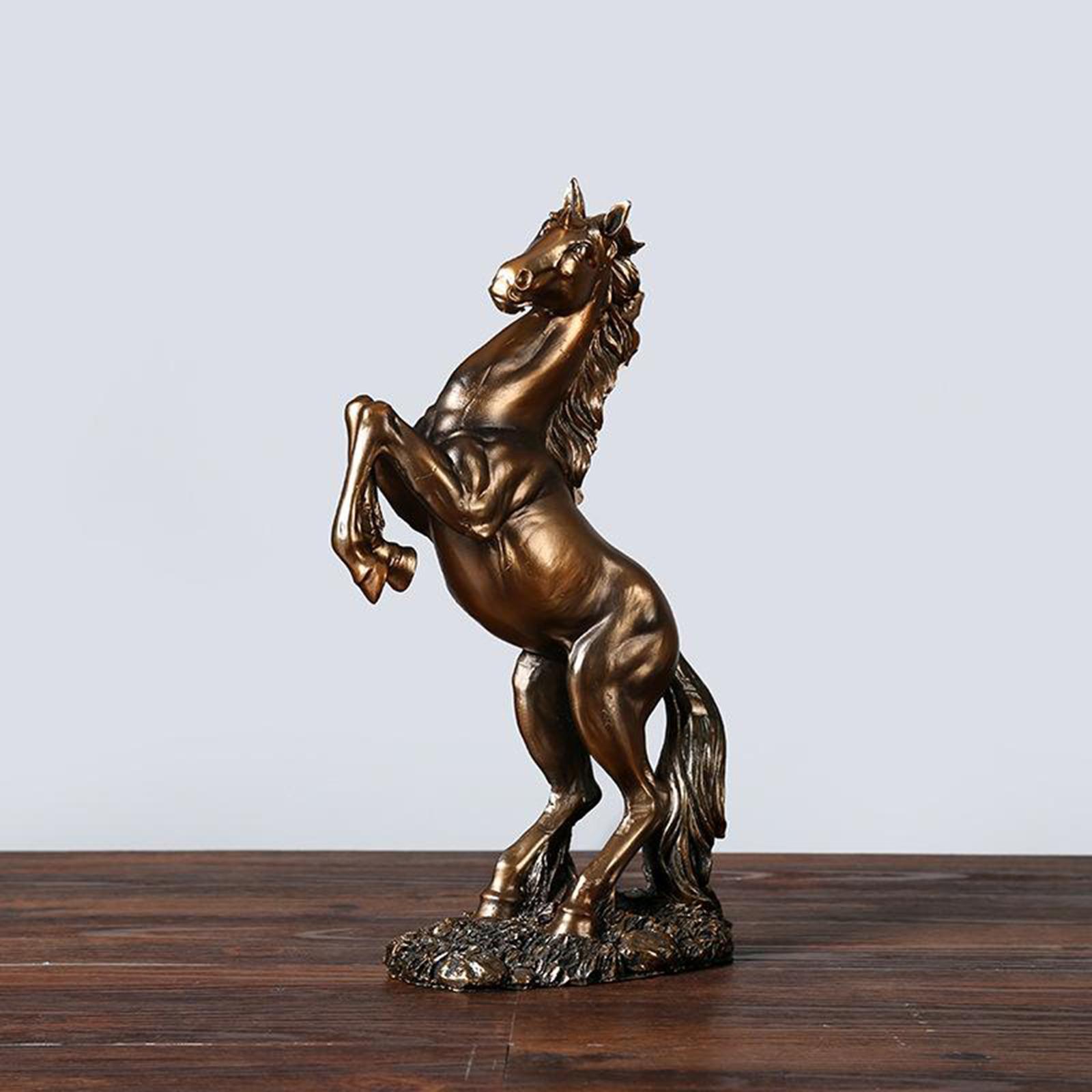 2x Horse Statue Home Decoration Sculpture Resin Figure