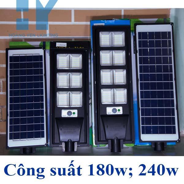 Đèn năng lượng mặt trời 180W, 240w có remote sáng liên tục chuyên công trình đèn đường, sân vườn, trụ cổng