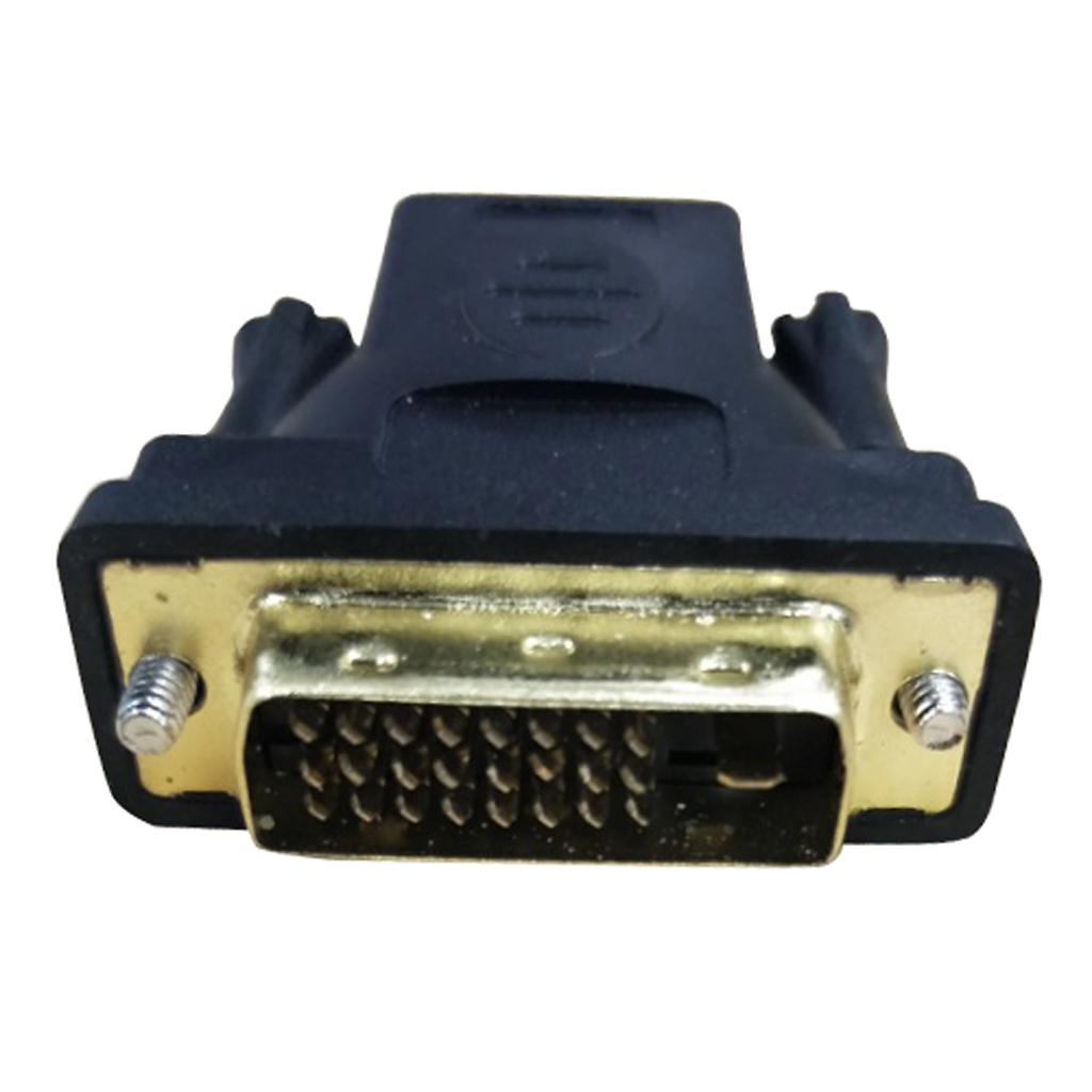 Gold-Plated DVI Male (DVI-D Male 24+1 Pin) To HDMI Female Adapter For HDTV