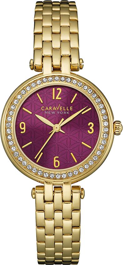 Đồng Hồ Nữ Dây Thép Không Gỉ Caravelle 44L174 (30mm) - Vàng Tím