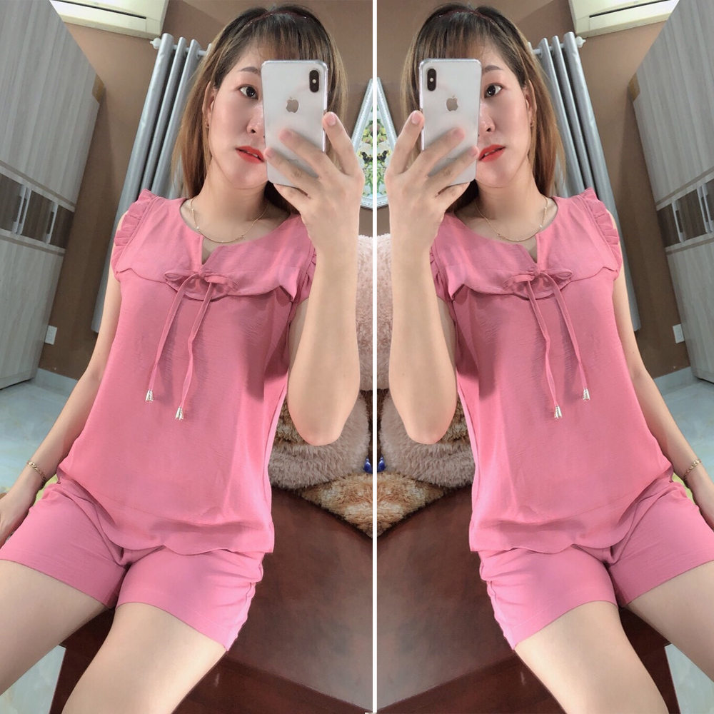 Đồ Bộ Quần Ngắn Vải Đũi