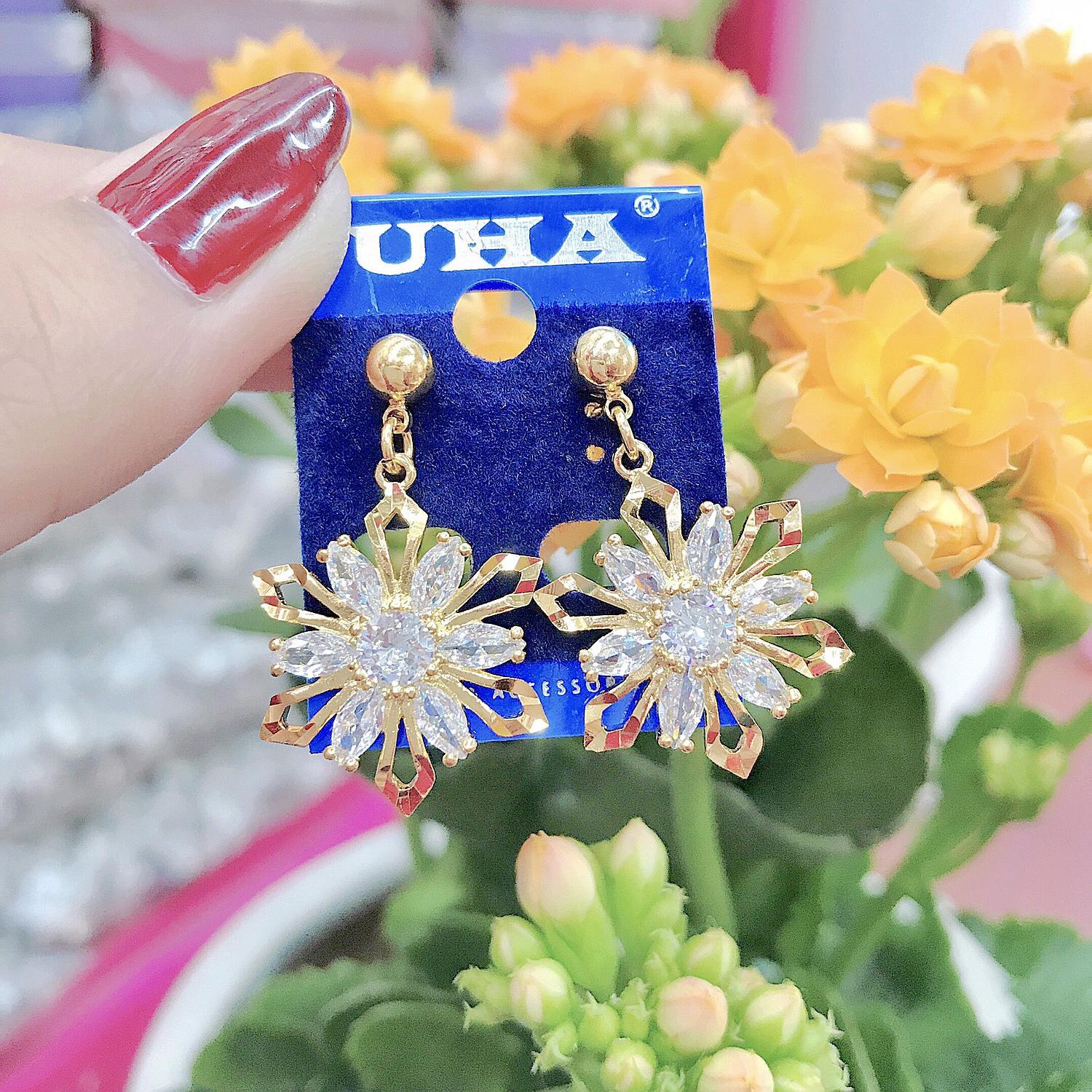 Bông tai nữ tòn ten mạ 18k cao cấp H211
