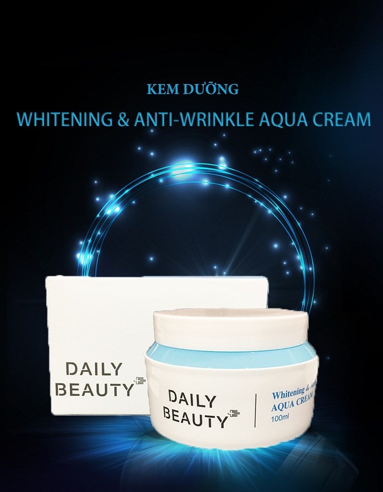 Combo 7 hộp Kem dưỡng Daily Beauty Intensive Anti-WrinKle Aqua Cream sản phẩm cấp nước cho da dầu nhập khẩu chính ngạch Hàn Quốc