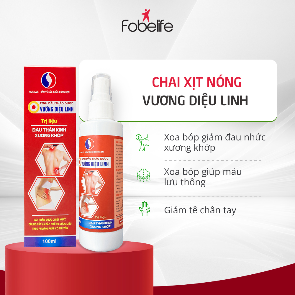 Chai Xịt Nóng Giảm Đau Nhức Xương Khớp Vương Diệu Linh Chai xịt 100ml