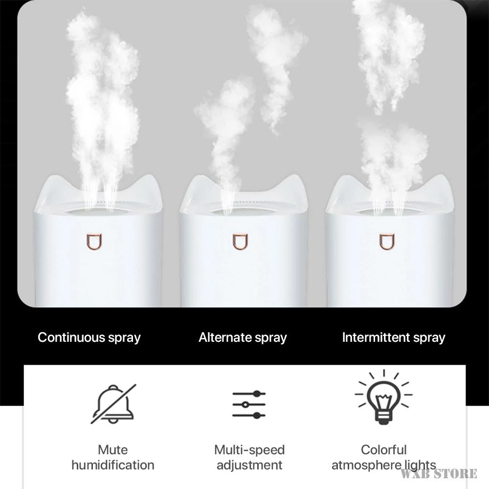 EZSOZO 4000ML Nhà Máy Tạo Độ Ẩm Không Khí Kép Vòi Phun Lạnh Sương Mù Hương Thơm Khuếch Tán Màu Đèn LED Sương Mù Nặng Siêu Âm Cảm Ứng Thông Minh máy Phun Sương Tạo Độ Ẩm